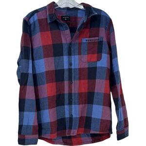 NWT Quiksilver Youth Large Motherfly Flannel Shirt